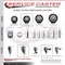 Service Caster 35 Inch Maroon Polyurethane Wheel Swivel 58 Inch Threaded Stem Caster with Brake SCC SCC-TS20S3514-PPUB-MRN-PLB-58212 - alternate 2